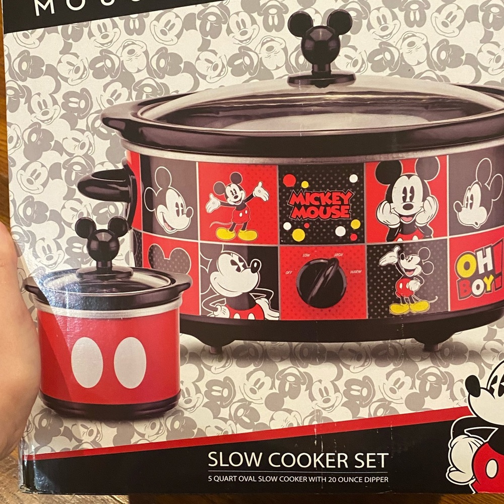Black White and Red Mickey Mouse Slow Cooker